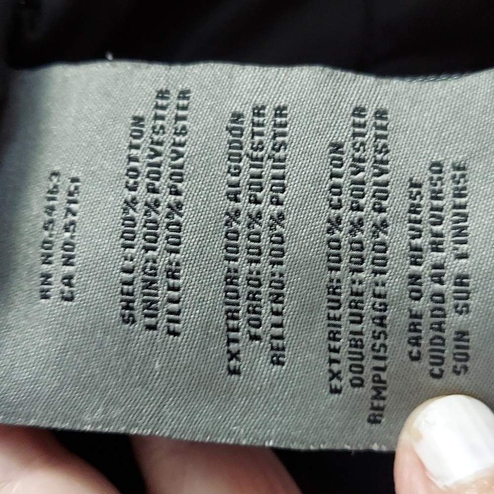 Levis Jacket, Utility Coat, Full Zip & Snaps, Quilted Lining, Cotton, Black - Picture 10 of 12